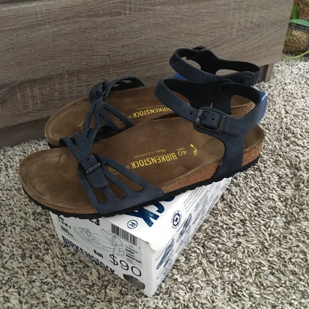 Birkenstock Navy Blue Bali Sandals 40
